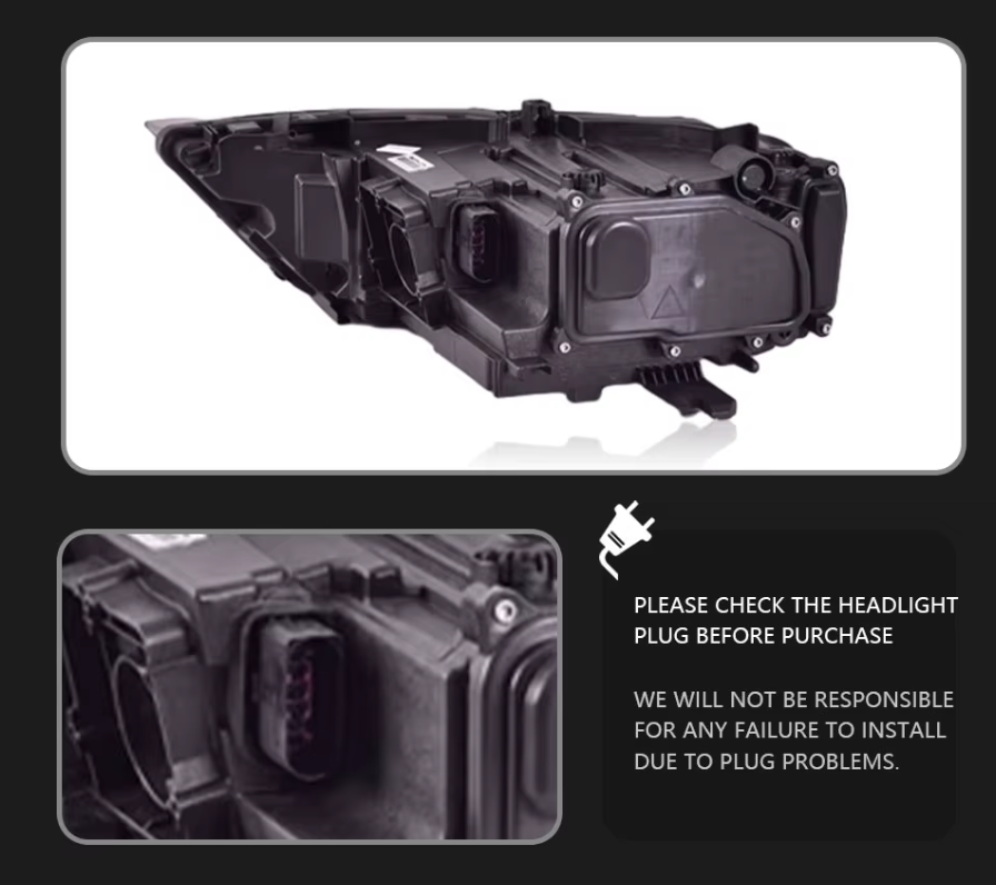 TYPY LED DRL Lightbar Projector Headlights Audi Q3 2013-2018 LHD