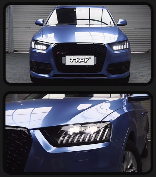 TYPY LED DRL Lightbar Projector Headlights Audi Q3 2013-2018 LHD