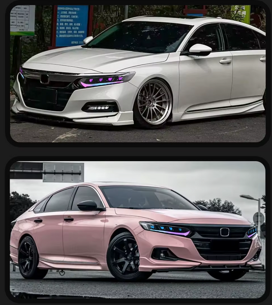 TYPY LED DRL Lightbar Projector Headlights Honda Accord RGB 2018-2022 LHD