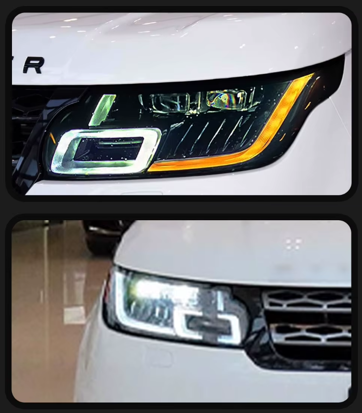 TYPY LED DRL Lightbar Projector Headlights Range Rover Sport 2013-2018 LED Car Lamps Daytime Running Lights Dynamic Turn Signals LHD