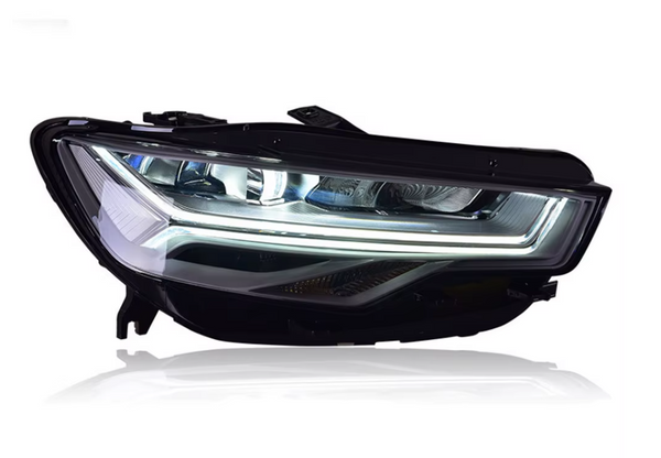 TYPY LED DRL Lightbar Projector Headlights Audi A6 C7 2012-2018 A6L XENON NO AFS LHD