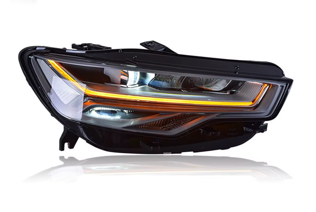 TYPY LED DRL Lightbar Projector Headlights Audi A6 C7 2012-2018 A6L XENON NO AFS LHD