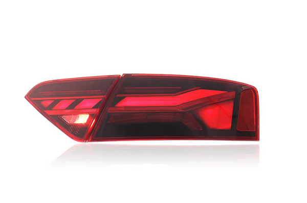TYPY LED DRL BMW Audi A5 2008-2011 + 2013-2016 Taillights Lightbar Dynamic Sequential Rear Lights Tail Lamps Smoke Black / Red LHD