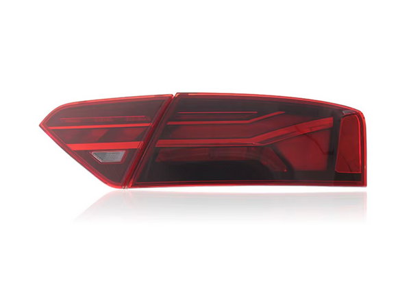 TYPY LED DRL BMW Audi A5 2008-2011 + 2013-2016 Taillights Lightbar Dynamic Sequential Rear Lights Tail Lamps Smoke Black / Red LHD