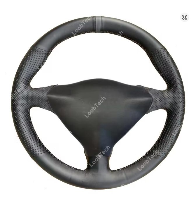 Steering Wheel Cover For Porsche 911 986 996 Boxster S 98-04 Black Perforated Leather Hand Sewn Wrap Cover For Manual Can Fit Tiptronic