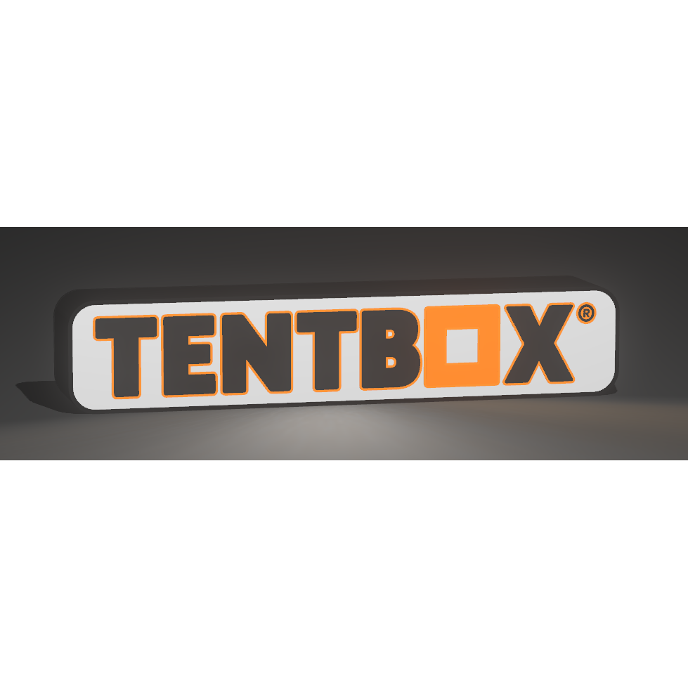 TentBox LED Lightbox – Adventure-Inspired Glow for Vanlife & Camping Enthusiasts (Batteries Not Included)