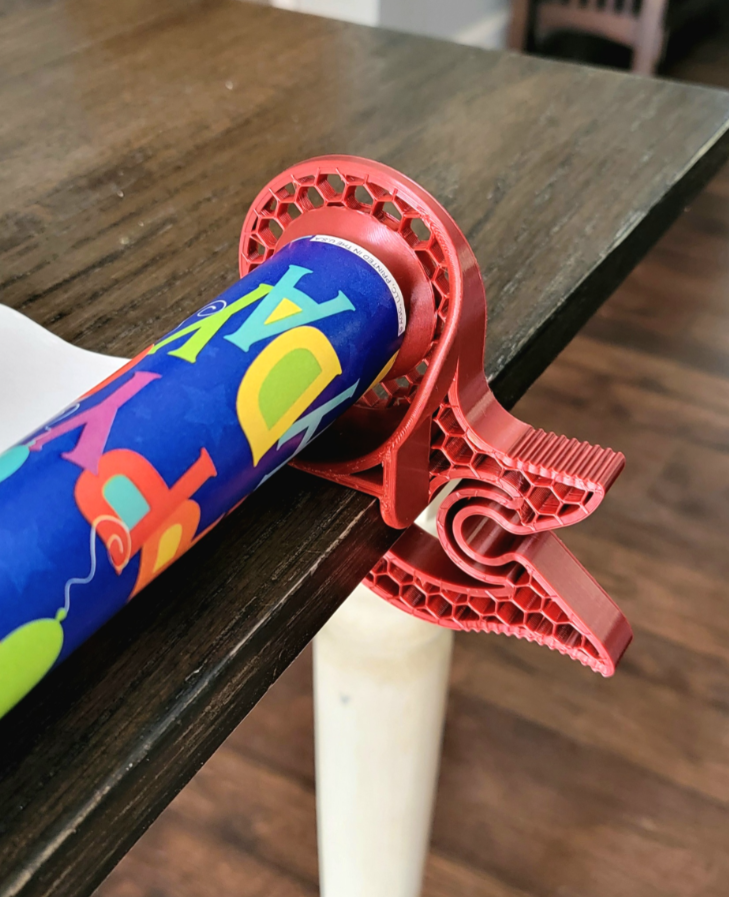 WrapMate™ Tabletop Gift Wrap Clip – Secure Paper Holder for Wrapping Station Setup