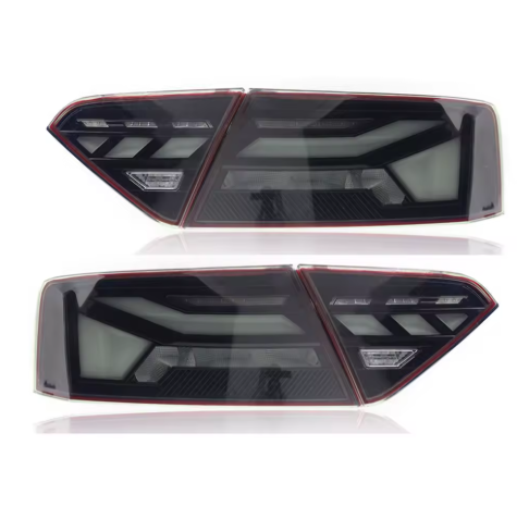 TYPY LED DRL BMW Audi A5 2008-2011 + 2013-2016 Taillights Lightbar Dynamic Sequential Rear Lights Tail Lamps Smoke Black / Red LHD