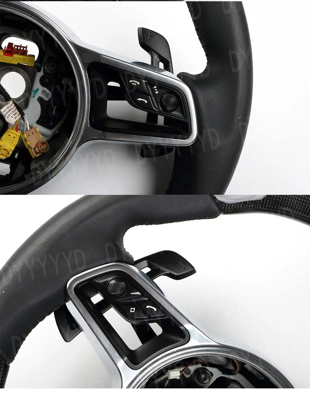 For Porsche 911.2 GT3 RS GT2 Carrera 718 GT4 Cayman Boxster Cayenne GTS Macan Interior Steering Wheel Magnetic Paddle Shift Pad