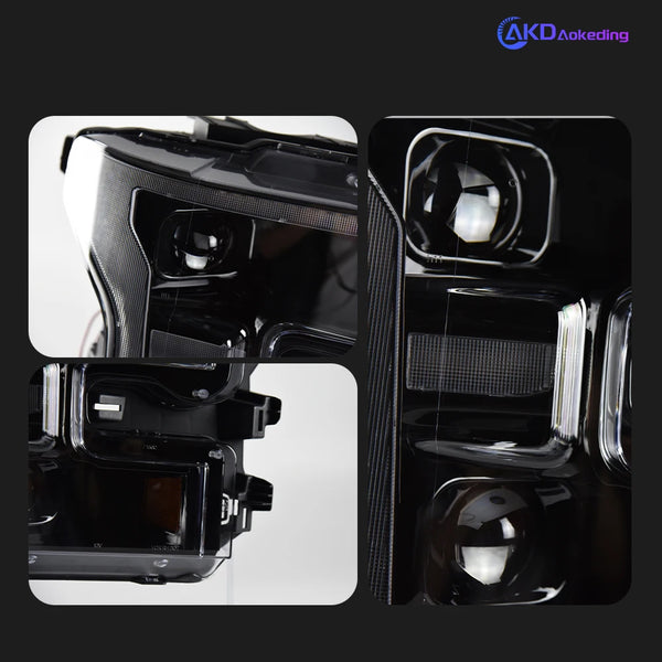 AKD Head Lamp for Ford Raptor F-150 F150 LED Headlight 2015-2020 Headlights DRL Turn Signal High Beam Angel Eye Projector Lens