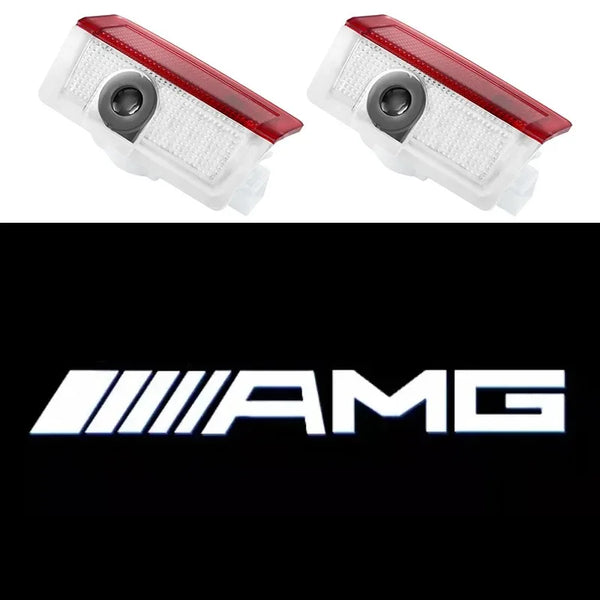 2pcs Car door welcome light logo Emblem For Mercedes Benz A C E GLC GLA GLE GLB Class W177 W205 W212 W213 X253 X156 W166 X247