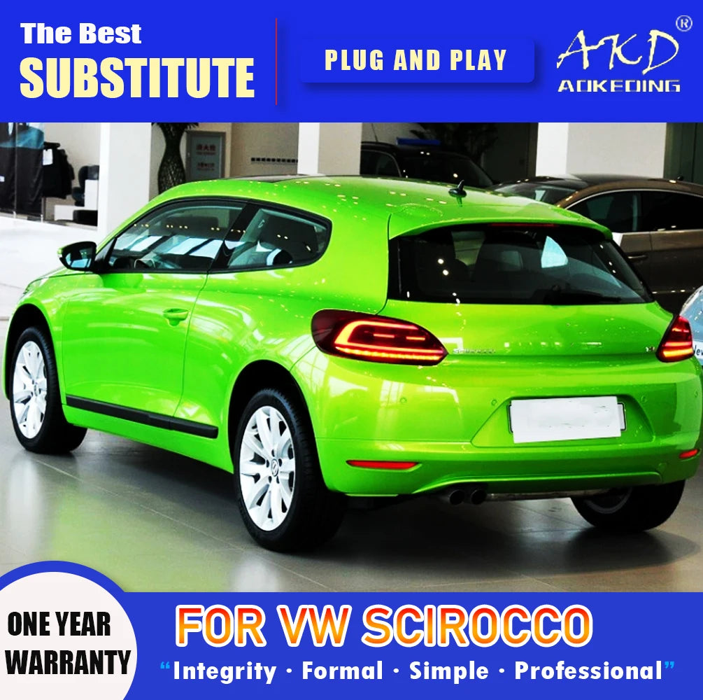 AKD Tail Lamp for VW scirocco LED Tail Light 2009-2015 scirocco Rear Fog Brake Turn Signal Automotive Accessories