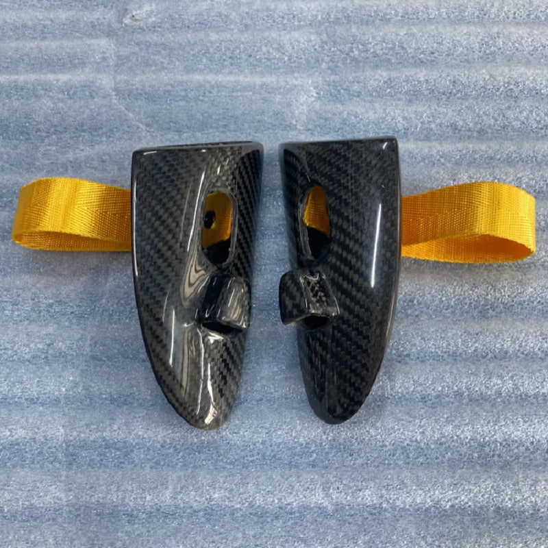 SMS GT3 GT4 RS STYLE Gloss Carbon FRP DOOR PULL HANDLES In Yellow FOR PORSCHE 987 BOXSTER CAYMAN 997 911