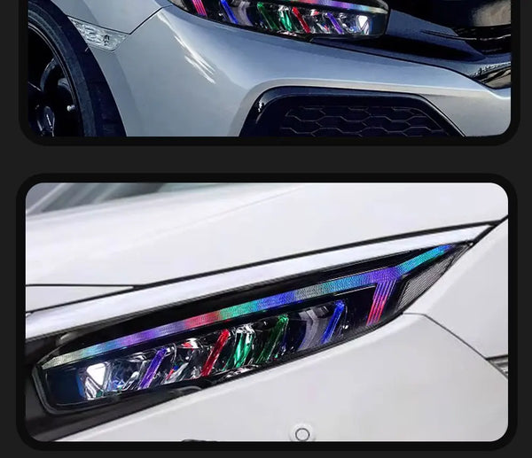 TYPY New LED Head Lamp Upgrade Modified For Honda Civic 10th RGB Headlight 2016-2021 Dynamic Signal Head Lamp Auto Accessories