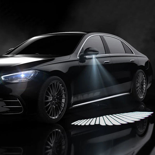 Car LED Puddle Door Lights – Universal Angel Wings Projection Lights for Side Mirrors