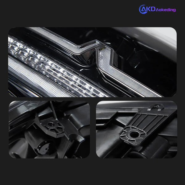 AKD Head Lamp for VW Amarok LED Headlight 2008-2020 Headlights  Amarok DRL Turn Signal High Beam Angel Eye Projector Lens