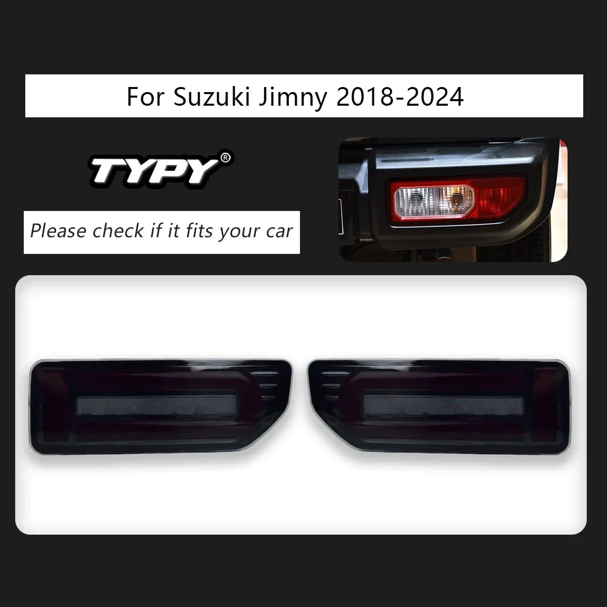 TYPY Dynamic Turn Signal Tail Lamp Automotive Accessories Upgrade Modified New LED For Suzuki Jimny 2018-2024 Taillights