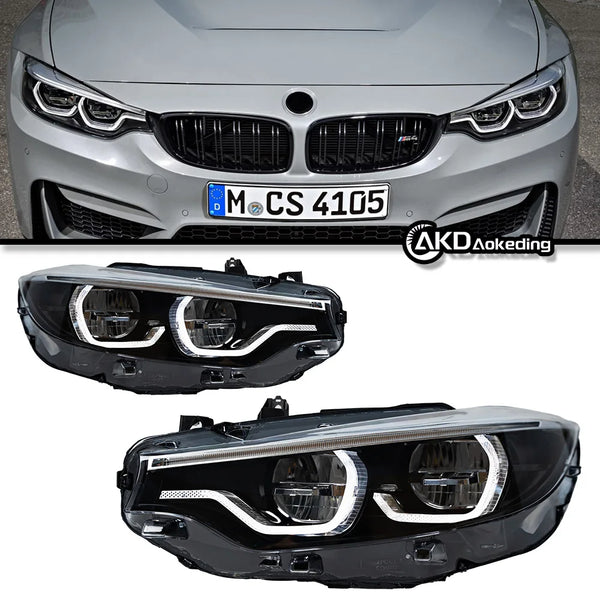 AKD Head Lamp for BMW F32 F36 M4 F82 LED Headlight 2013-2019 Headlights 425I DRL Turn Signal High Beam Angel Eye Projector Lens