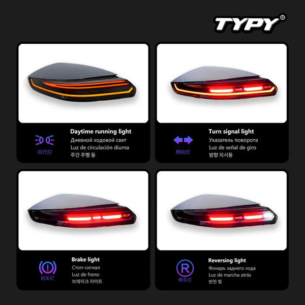 Car For Porsche Panamera 970.2 Taillight 2014-2016 Upgrade Modified New DRL Dynamic Turn Signal LED Taillight Auto Accessories