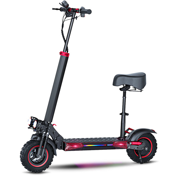 1200W Electric Scooter with Seat for Adult, Max Speed 34mph, 35miles Range, 11'' Off-road Tires, Fast E-scooter for Commuting