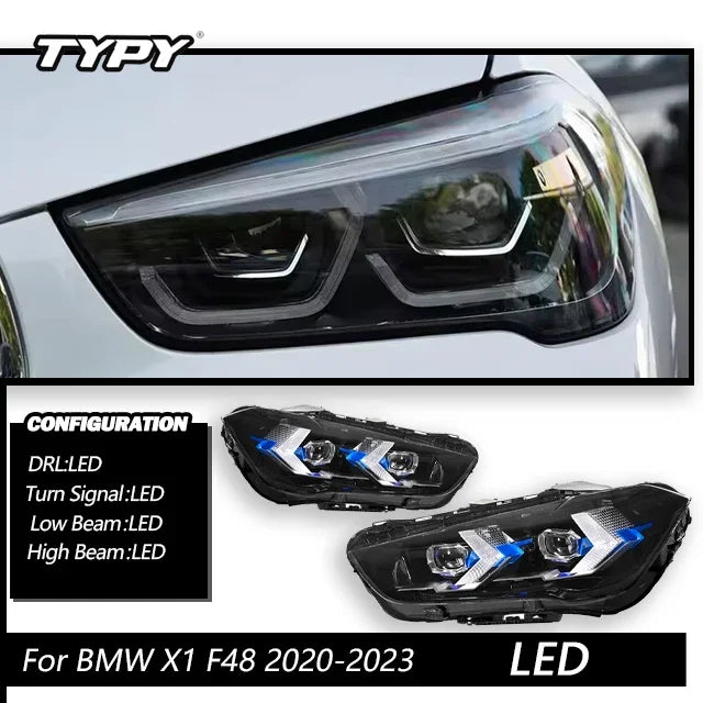 TYPY Car For BMW X1 F48 F49 LED Headlight 2016-2019 Upgrade Modified New DRL Dynamic Turn Signal LED Headlight Auto Accessories