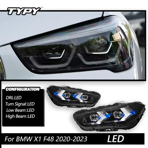 TYPY Car For BMW X1 F48 F49 LED Headlight 2016-2019 Upgrade Modified New DRL Dynamic Turn Signal LED Headlight Auto Accessories