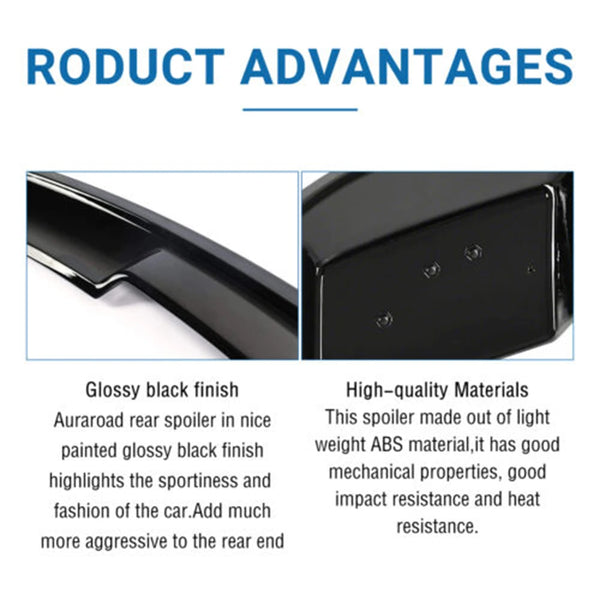 Rear Spoiler For Ford Mustang 2015-2023 Accessories Coupe Glossy Black/Carbon GT Style Trunk Wing ABS Car Exterior Parts HOT