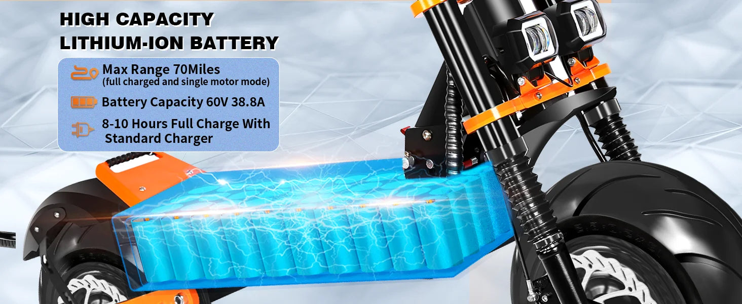 TOURSOR X8 PRO adult electric scooter 4000W*2 motor 60V 38.8AH Folding E-scooter 14-inch off-road tire mountain Escooter