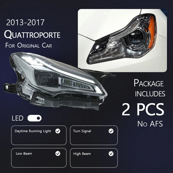 Auto LED Light Headlights Assembly For Maserati Quattroporte 2013-2021 Upgrade Full LED Front Lamps