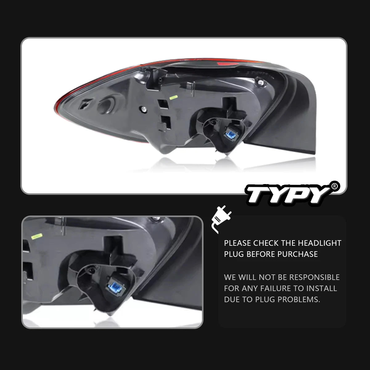 TYPY Car Lights For Benz A-Class W176 Taillight 2013-2018 LED Projetor Tail Lamp Daytime Running Light Automotive Accessories