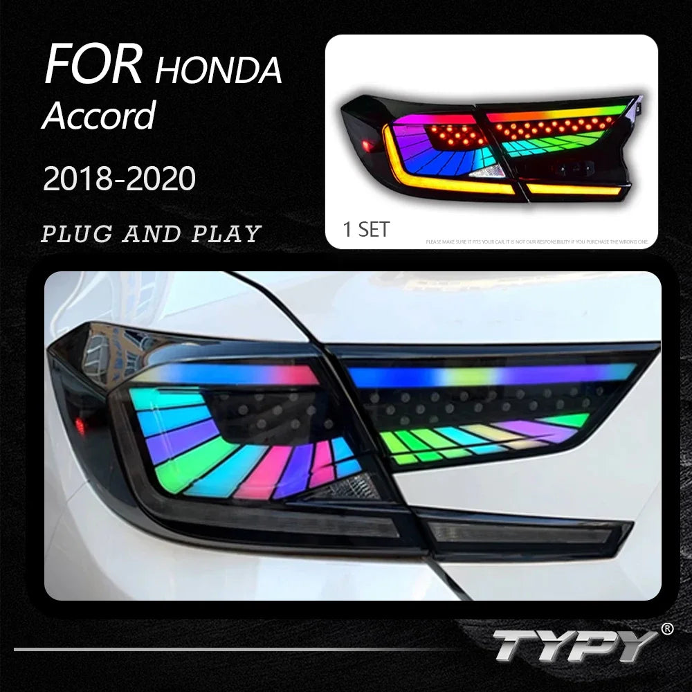 TYPY Dynamic Turn Signal Tail Lamp Auto Accessories Upgrade Modified New LED For Honda Accord 10th RGB 2018-2020 Taillights
