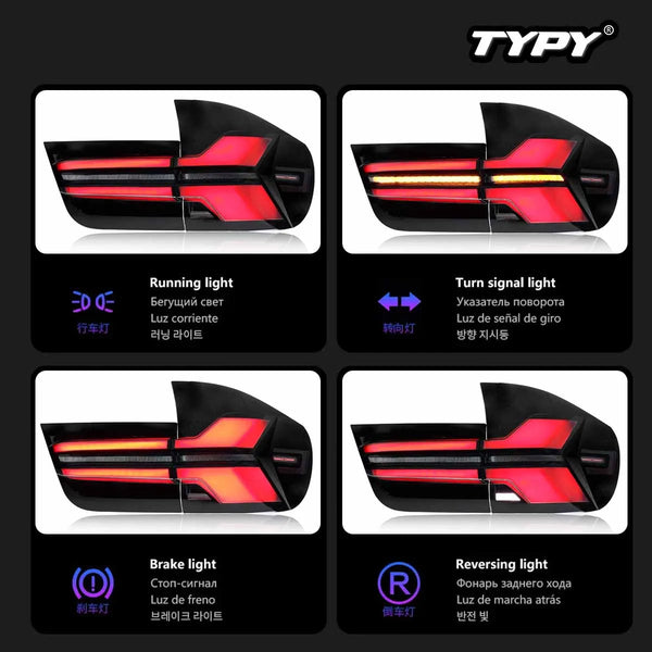 TYPY Car Light For BMW X5 E70 Taillights 2007-2013 LED Car Lamps Daytime Running Lights Dynamic Turn Signals Auto Accessories