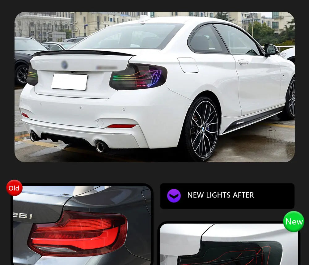 TYPY Car Taillight For BMW 2 Series F22 Tail Lamp 2014-2021 RGB LED Projector Tail Lamp New Running Lights Water Turn Signal