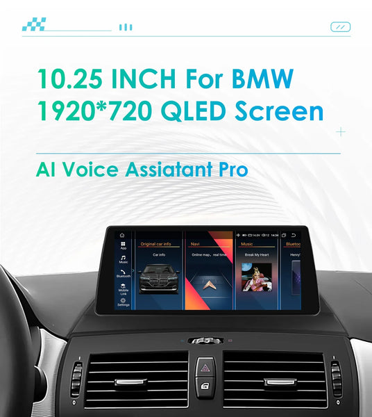 10.25" Car Multimedia Player GPS Navigation Support DSP Carplay Android Auto for BMW X3 E83 (2004-2010) Without Original Screen