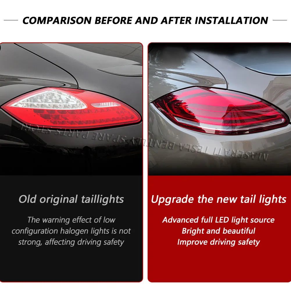 LED Taillights For Porsche panamera 970.1 2010-2013 Upgrade 2022 Turn Signal Rear Tail Lights Plug and Play Dynamic Flowing DRL