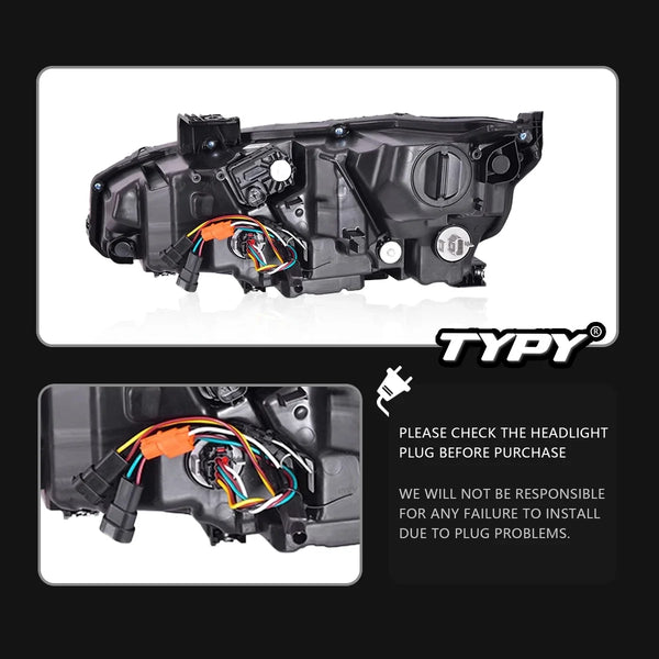 TYPY Car Front Lamp For Honda Civic Headlight RGB LED Projector Headlamp Assembly 2016-2021 Turn Signals Daytime Running Lights
