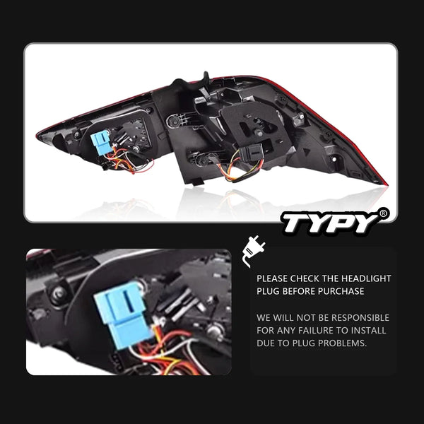 TYPY Car For Volkswagen Tiguan Taillights 2017-2022 Upgrade Modified LED Taillamps Dynamic Turn Signal Lamp DRL Car Accessories