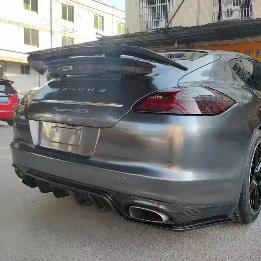 For Porsche Panamera 970 970.1 970.2 2009-2016 Real Carbon Fiber Spoiler Tail Rear Wing Racing Car Styling Tail Wing BodyKit FRP