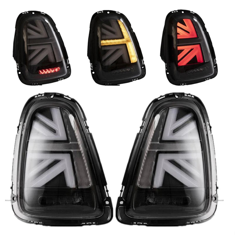 Union Jack Led Tail lights Assembly For BMW Mini Cooper R56 R57 R58 R59 2007-2013 Rear Lamp DRL Fog Taillights Plug and Play