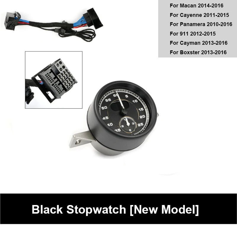 For Porsche Panamera 2010-2016 Cayman Boxster 2013-2016 911 2012-2015 Cayenne 2011-2015 Macan 14-16 Chrono Timer Stopwatch Clock