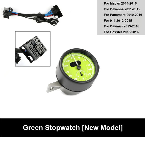 For Porsche Panamera 2010-2016 Cayman Boxster 2013-2016 911 2012-2015 Cayenne 2011-2015 Macan 14-16 Chrono Timer Stopwatch Clock