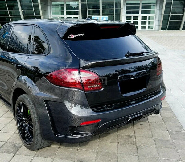 Real Carbon Fiber Rear Wing Trunk Lip Middle Spoiler For Porsche Cayenne 958 92A MK2 SUV 4 Door GTS 2011 2012 2013-2018 YEAR