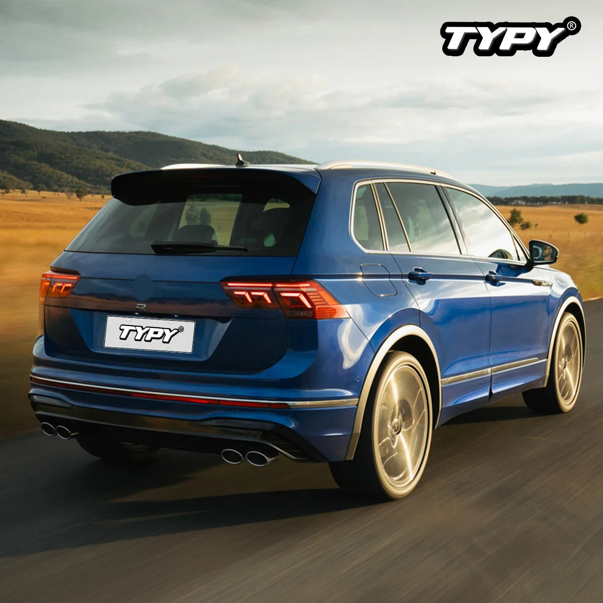 TYPY Car For Volkswagen Tiguan Taillights 2017-2022 Upgrade Modified LED Taillamps Dynamic Turn Signal Lamp DRL Car Accessories