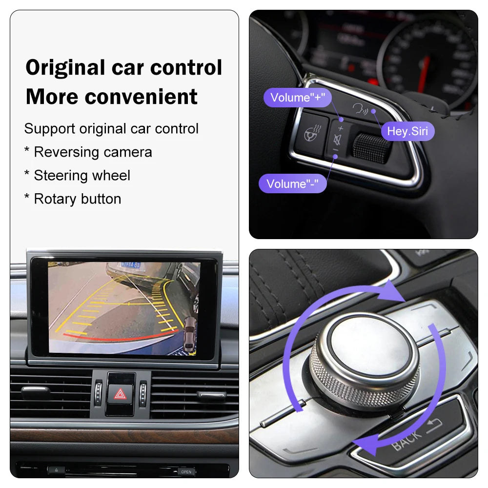 Wireless CarPlay for Audi A6 A7 2012-2018, with Android Auto Interface Mirror Link AirPlay Bluetooth Rear Camera carplay