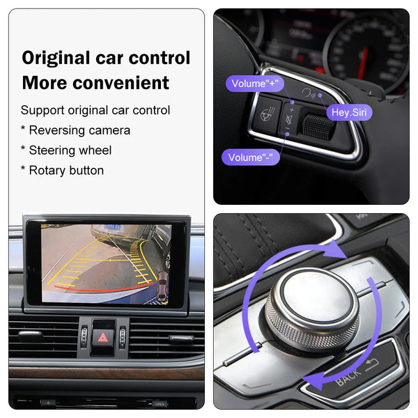 Wireless CarPlay for Audi A6 A7 2012-2018, with Android Auto Interface Mirror Link AirPlay Bluetooth Rear Camera carplay