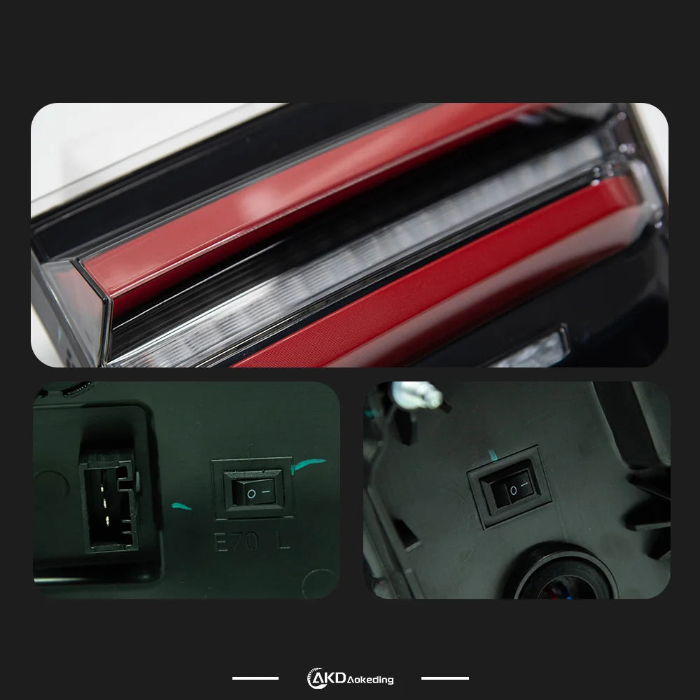 AKD Tail Lamp for BMW X5 E70 LED Tail Light 2007-2013 E70 Rear Fog Brake Turn Signal Automotive Accessories