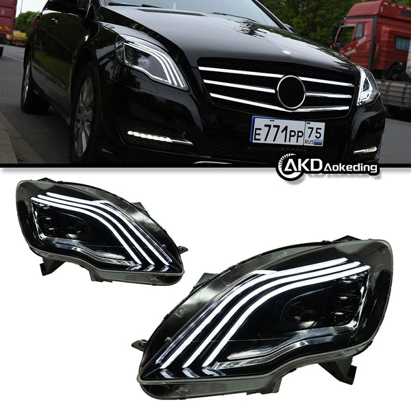 AKD Car Lights for BENZ W251 LED Headlight Projector Lens 2010-2017 V251 R Class R320 R350 R500 Head Lamp DRL Auto Accessories