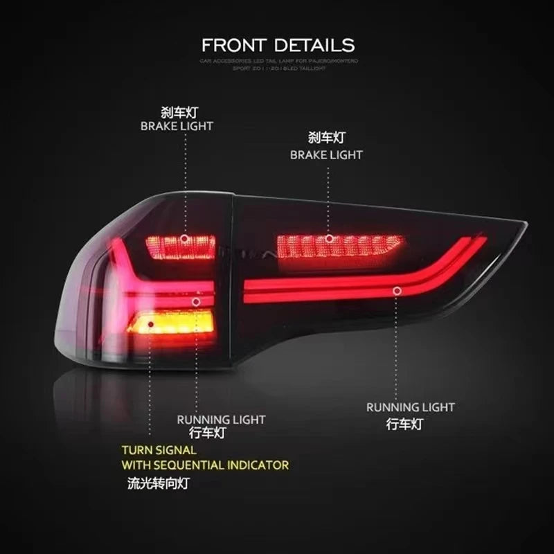 Tail Light For 2011-2015 Mitsubishi Montero Sport Pajero LED Rear Tail Lamp Brake Lights Rear Lamps Assembly Taillamp