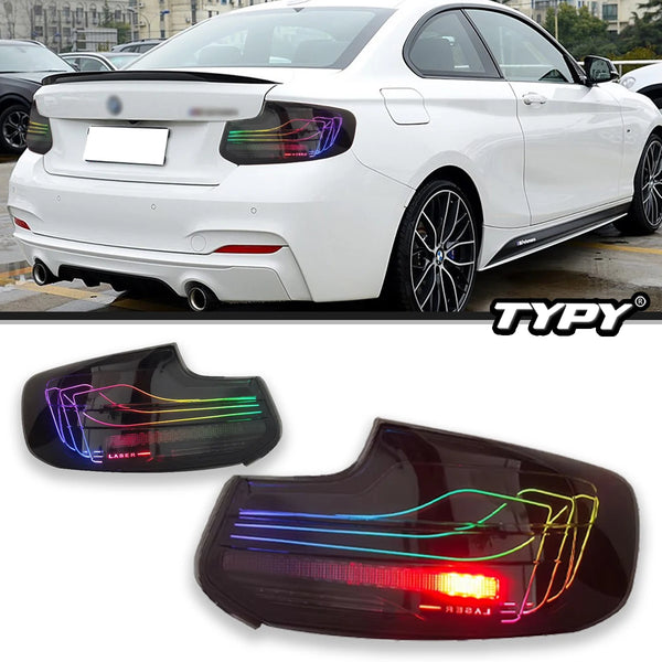 TYPY Car Taillight For BMW 2 Series F22 Tail Lamp 2014-2021 RGB LED Projector Tail Lamp New Running Lights Water Turn Signal