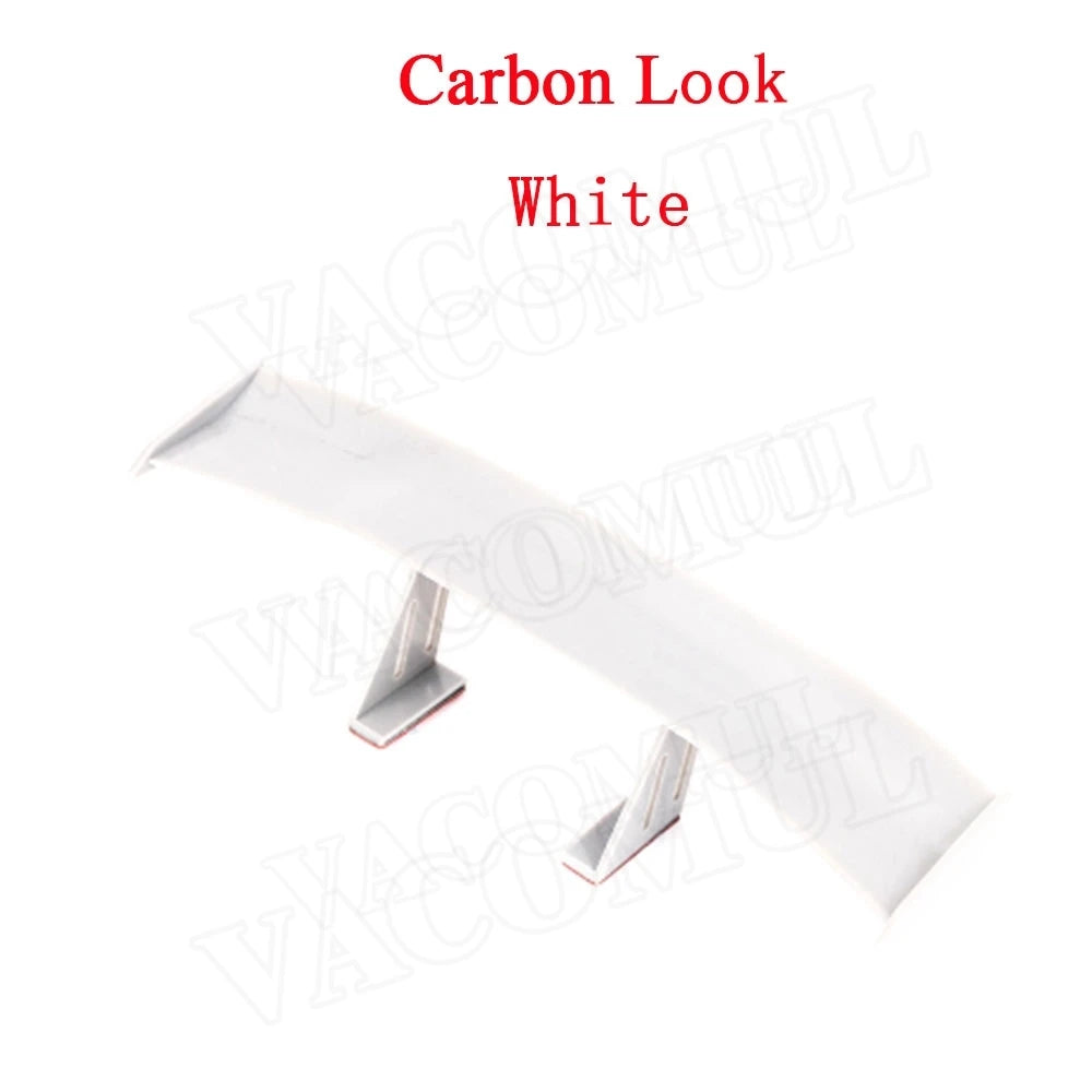 Carbon Look Car Rear Spoiler Mini Wings Small Model Decoration ABS Auto Accessories Black Blue Red White Grey Winglet